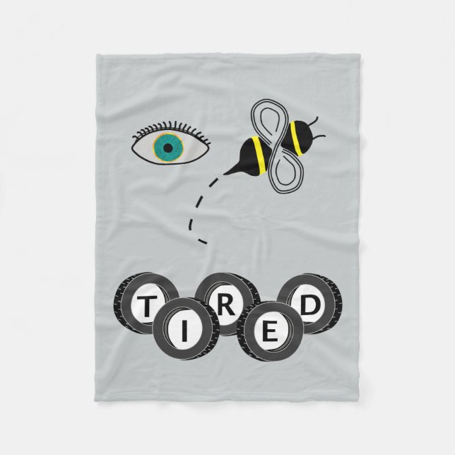 Augen-Biene ermüdet Fleecedecke (Vorderseite)