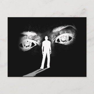 Augen der Goddess-Postkarte (schwarz) Postkarte