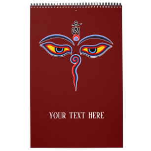 Augen der Weisheit Buddha - Augen des Bodhnath-Tem Kalender