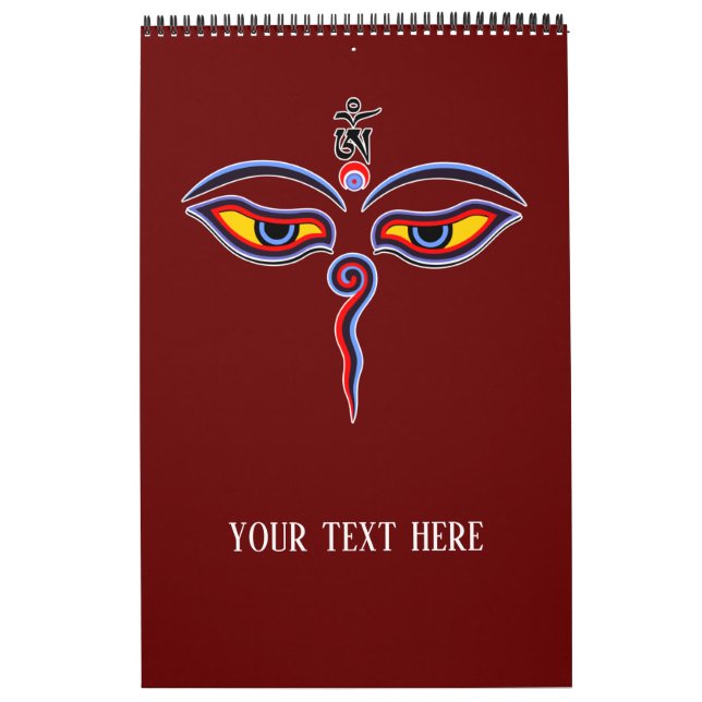 Augen der Weisheit Buddha - Augen des Bodhnath-Tem Kalender (Titelbild)