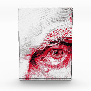 Augen des alten Bösen - Rote Warnung Fotoblock