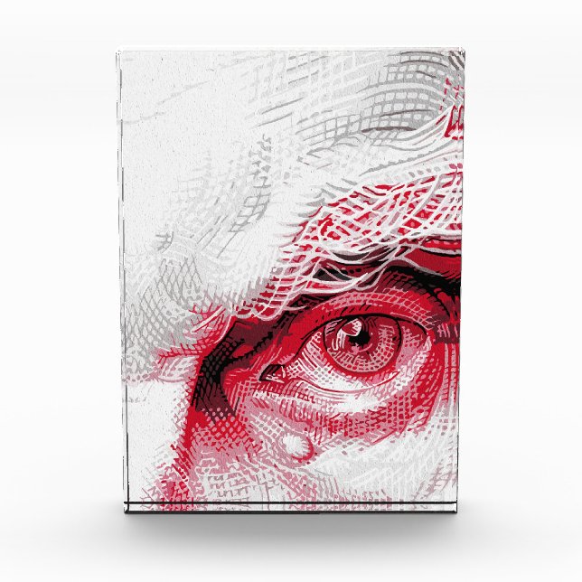 Augen des alten Bösen - Rote Warnung Fotoblock (Vorderseite)