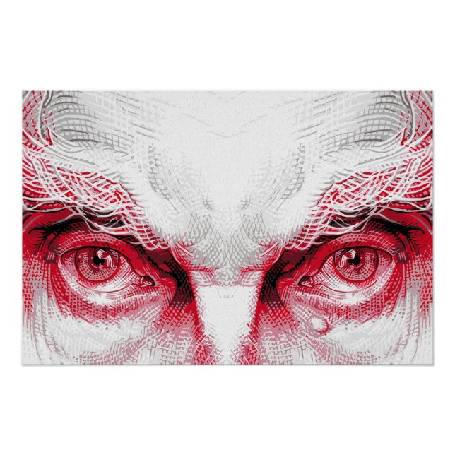 Augen des alten Bösen - Rote Warnung Poster (Vorderseite)