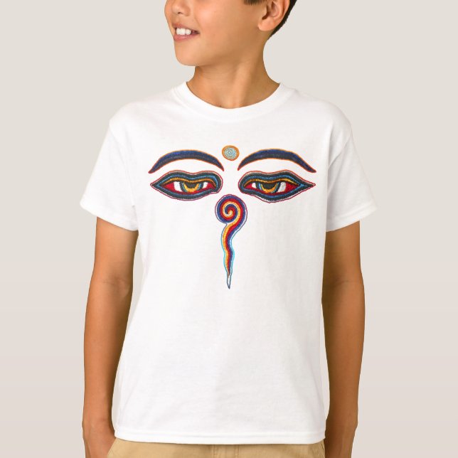 Augen des Buddha / Augen der Weisheit T-Shirt (Vorderseite)