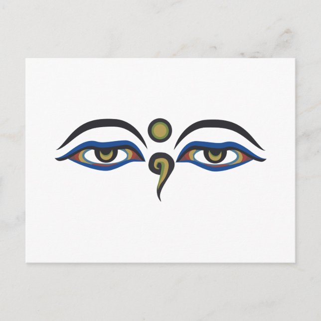 Augen des Buddha Postkarte (Vorderseite)