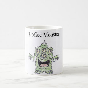 AUGEN DES KAFFEE-MONSTER-VIER TASSE