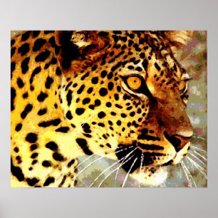 Augen des Leoparden Poster Druck