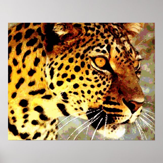 Augen des Leoparden Poster Druck (Vorne)