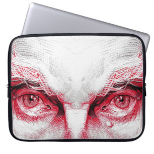 Augen des uralten Bösen – Rote Warnung Laptopschutzhülle