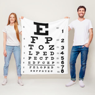 Augen-Diagramm-Optometrikerdecke Fleecedecke