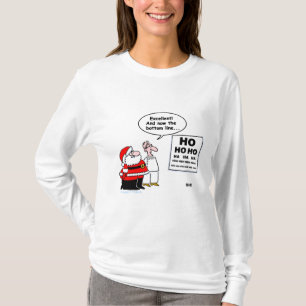Augen-Doktor und lustiger WeihnachtsCartoon Sankt T-Shirt