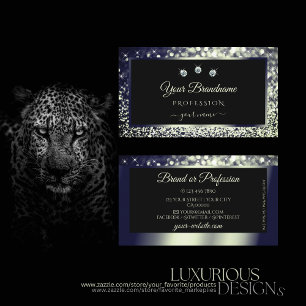 Augen fangen Blau Silver Ombre Glitzer Stars Schwa Visitenkarte