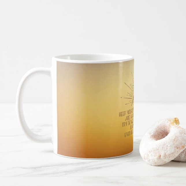 Augen fest an der Sonne Kaffeetasse (Mit Donut)