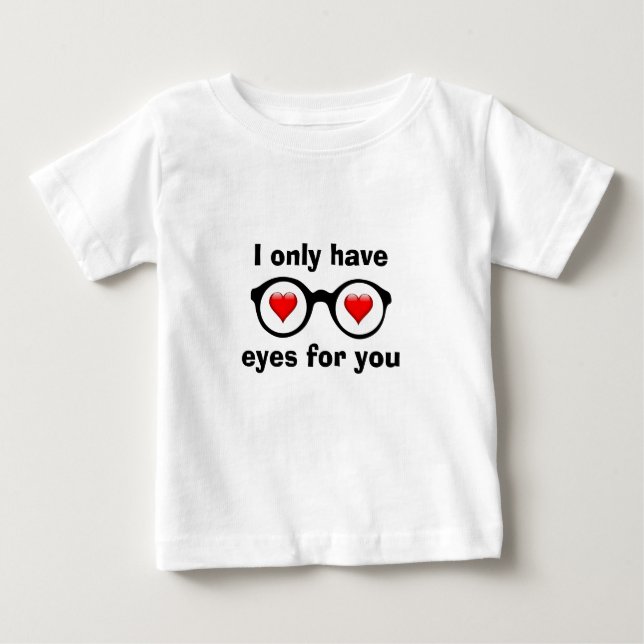 Augen für Ihre Brille Herz Valentine Boys Shirt (Vorderseite)