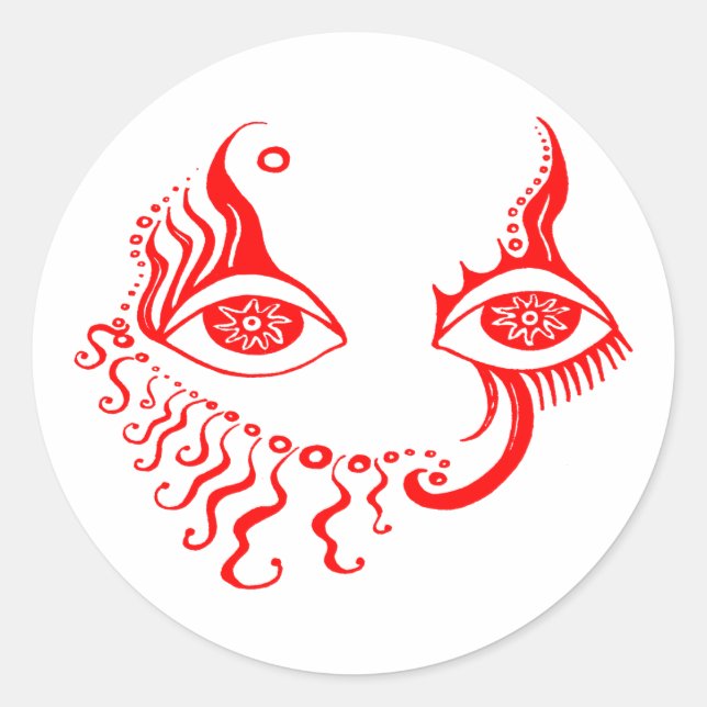 Augen haben runder aufkleber (Vorderseite)