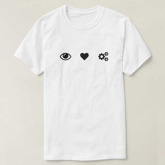 Augen-Herz-Gänge T-Shirt (Design vorne)