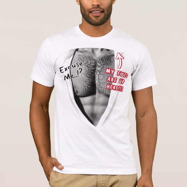 Augen hier oben Fantastisch weiß T-Shirt (Vorderseite)