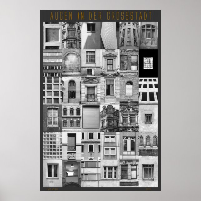 Augen in der Großstadt Poster (Vorne)