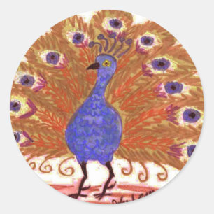 Augen Indiens (braun) Runder Aufkleber