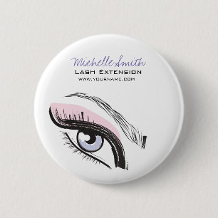 Augen lange Wimpern Wimpernverlängerung Symbol Button