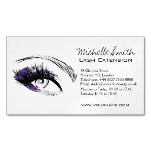 Augen lange Wimpern Wimpernverlängerung Symbol Magnetische Visitenkarte