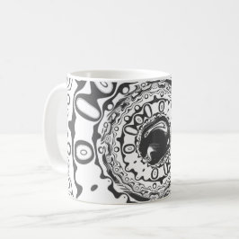 Augen mit hypnotischem Schüler (oder was auch imme Kaffeetasse