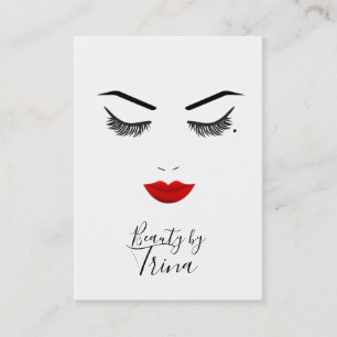 Augen-Mole-Schönheits-Gesichts-Peitschen u. rotes Visitenkarte