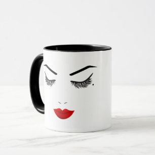 Augen Muttermal Schönheit Gesicht Wimpern & Rote L Tasse