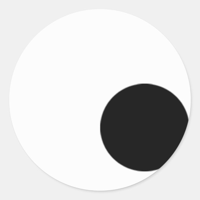 Augen nach unten runder aufkleber (Vorderseite)