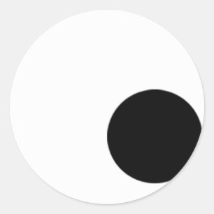 Augen nach unten runder aufkleber