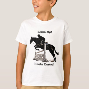 Augen oben! Heels unten! Pferd T-Shirt