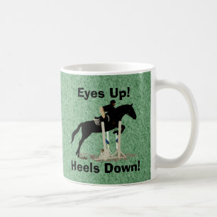Augen oben! Heels unten! Pferdepullover Tasse