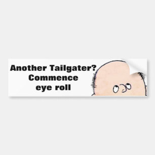 Augen-Rolle bei Tailgaters Autoaufkleber