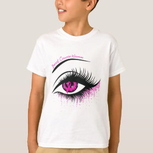 Augen Rosa Ribbon Krieger Brustkrebs Bewusstsein T-Shirt