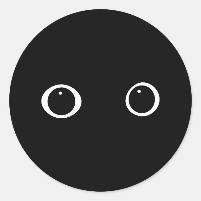 Augen Runder Aufkleber (Vorderseite)