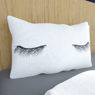 Augen-schlafender Single-König Size White Kissenbezug
