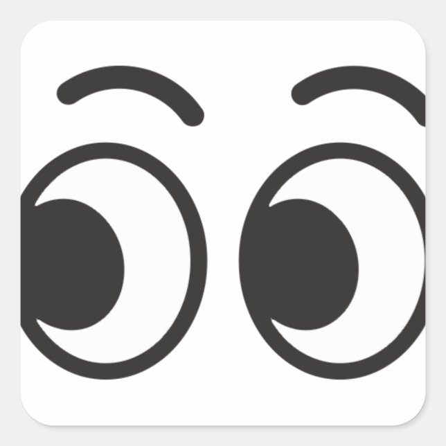 Augen sehen Emoji aus Quadratischer Aufkleber (Vorderseite)