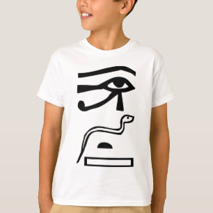Augen u. Schlange, ägyptische Hieroglyphe T-Shirt