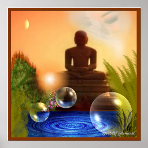 Augen von Buddha Poster