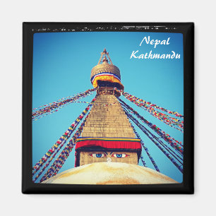 Augen von Buddha, Stupa, Kathmandu - Nepal Magnet