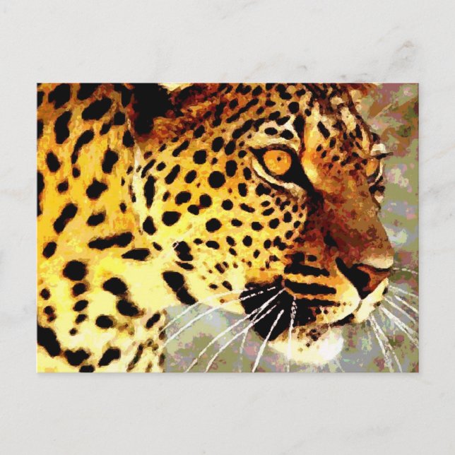 Augen von Leopard Postkarte (Vorderseite)