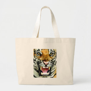 Augen von Tiger Jumbo Stoffbeutel