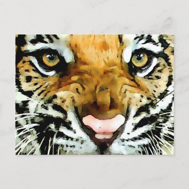 Augen von Tiger Postkarte (Vorderseite)