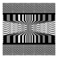Augen Wand Op Art Schwarz-Weiß