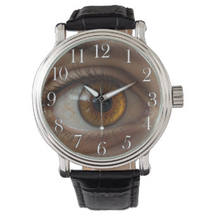 Augenarzt für seltsamen Spaß am Auge Armbanduhr