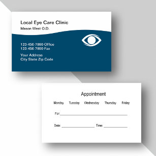 Augenarzt Ophthalmologe Personalberatung Visitenkarte