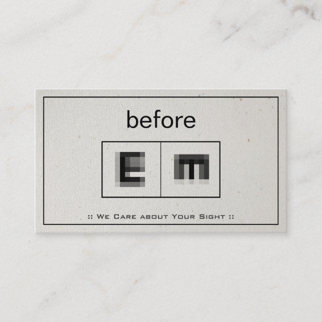 Augenarzt Ophthalmologie Optometrie Ophthalmologe Visitenkarte (Vorderseite)