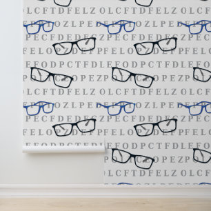 Augenarzt Optiker Augenuntersuchungsdiagramm und B Tapete
