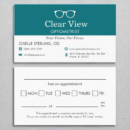 Augenarzt Optometristen Ernennung Visitenkarte