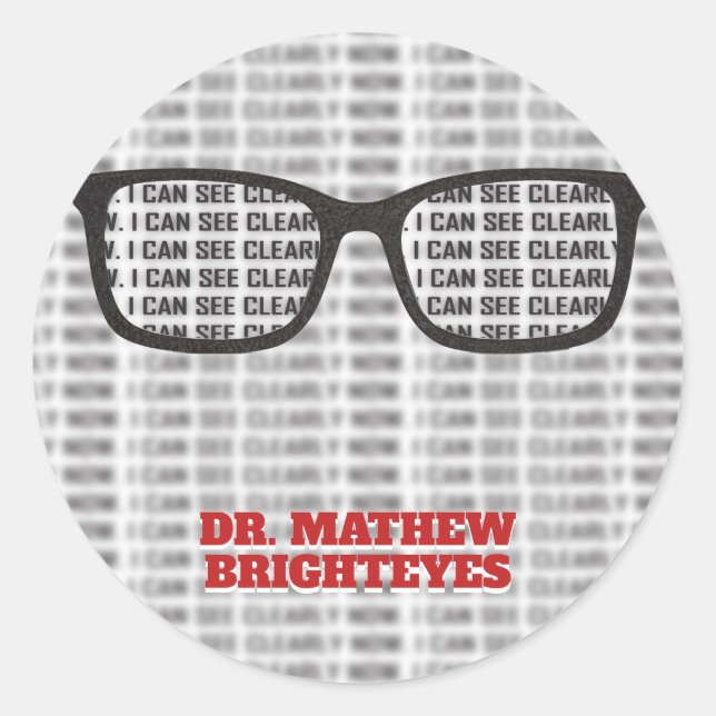 Augenarzt Runder Aufkleber (Vorderseite)